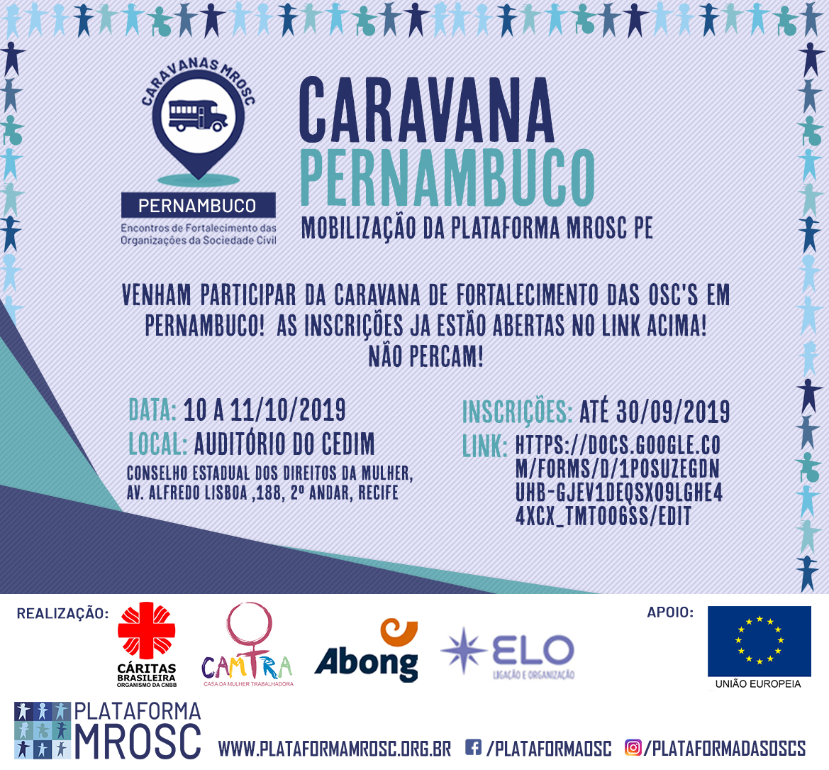 Caravana de Fortalecimento das OSCs – Mobilização da Plataforma MROSC Pernambuco