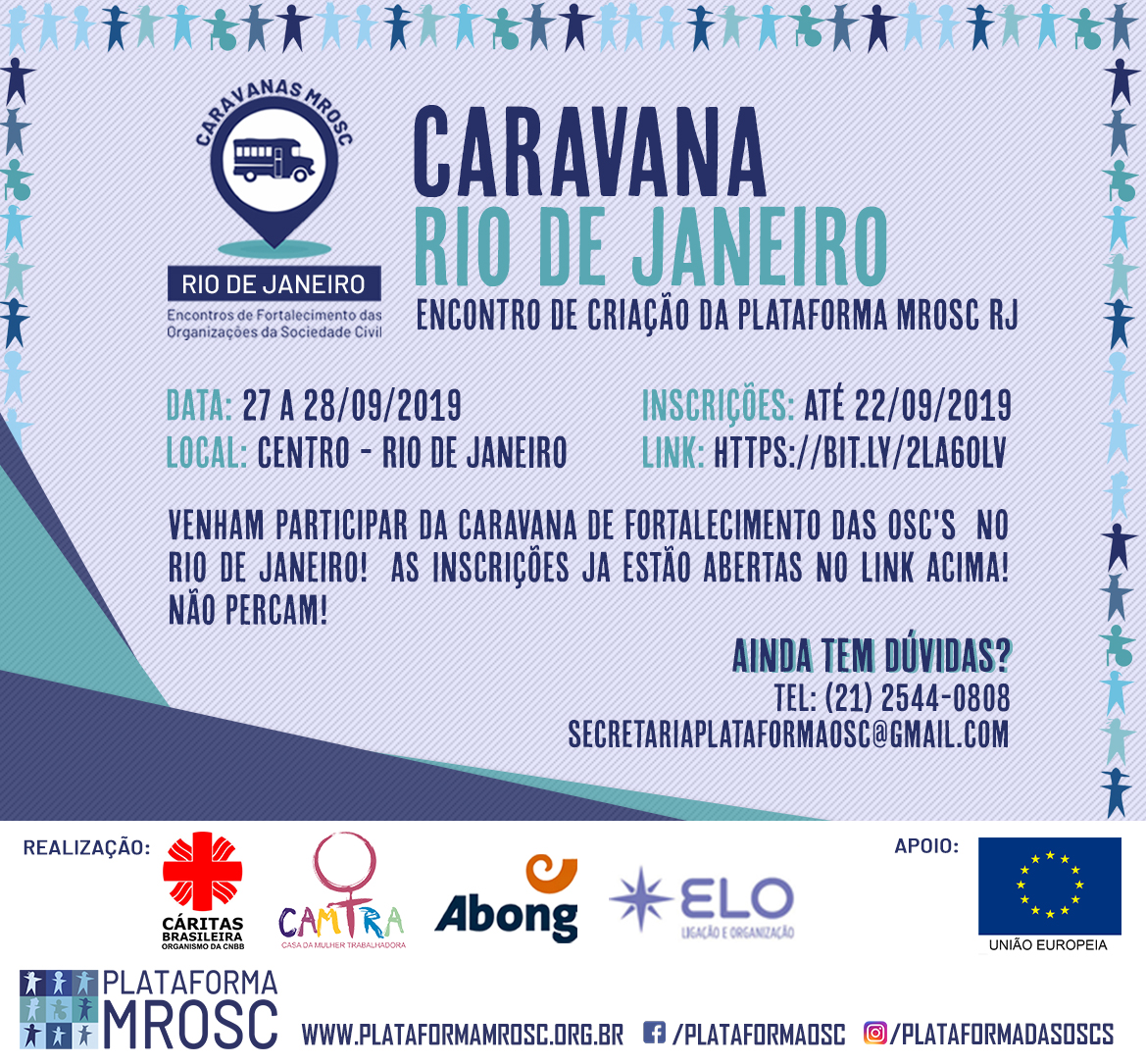 Inscrições Abertas – Caravanas de Fortalecimento das OSCs Rio de Janeiro