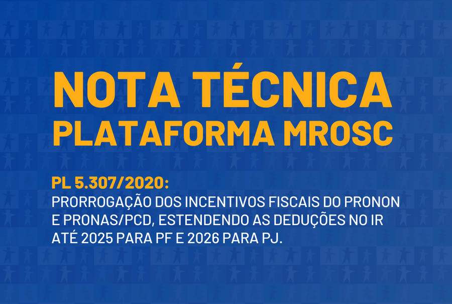 Nota técnica da Plataforma MROSC sobre o PL 5.307/2020