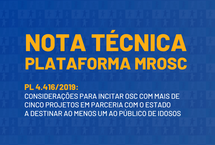 Nota técnica da Plataforma MROSC sobre o PL 4.416/2019